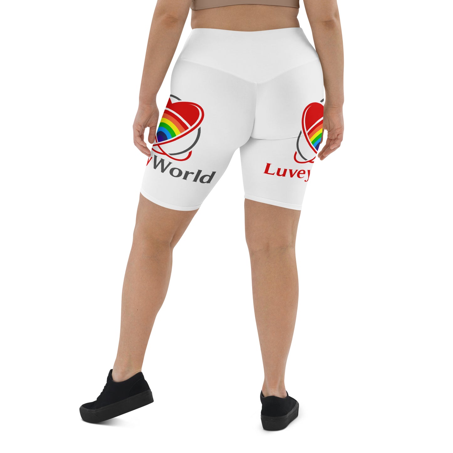 LuveyWorld leg logo Biker Shorts